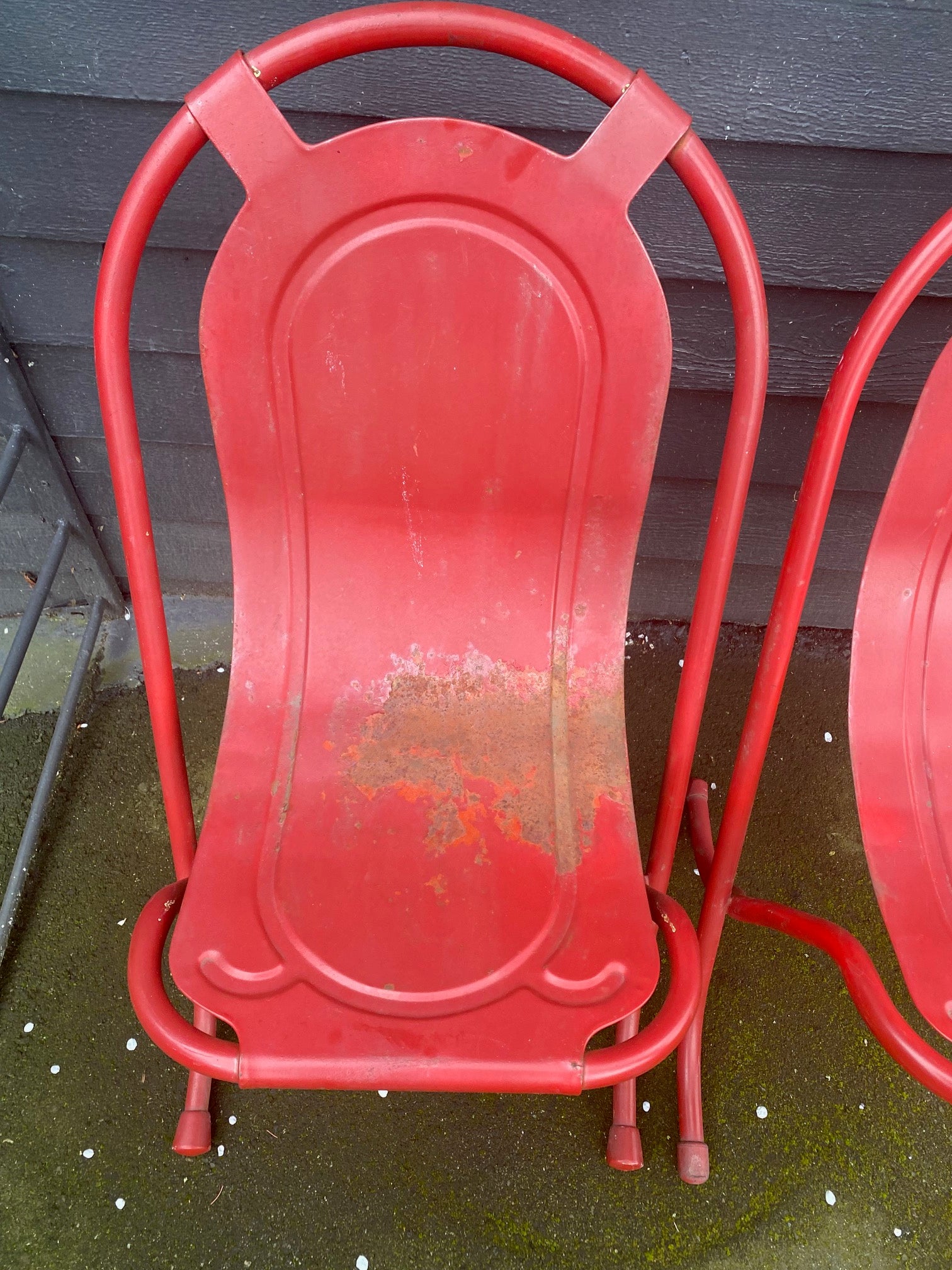 Set of 2 Stak-a Bye Metal Chairs