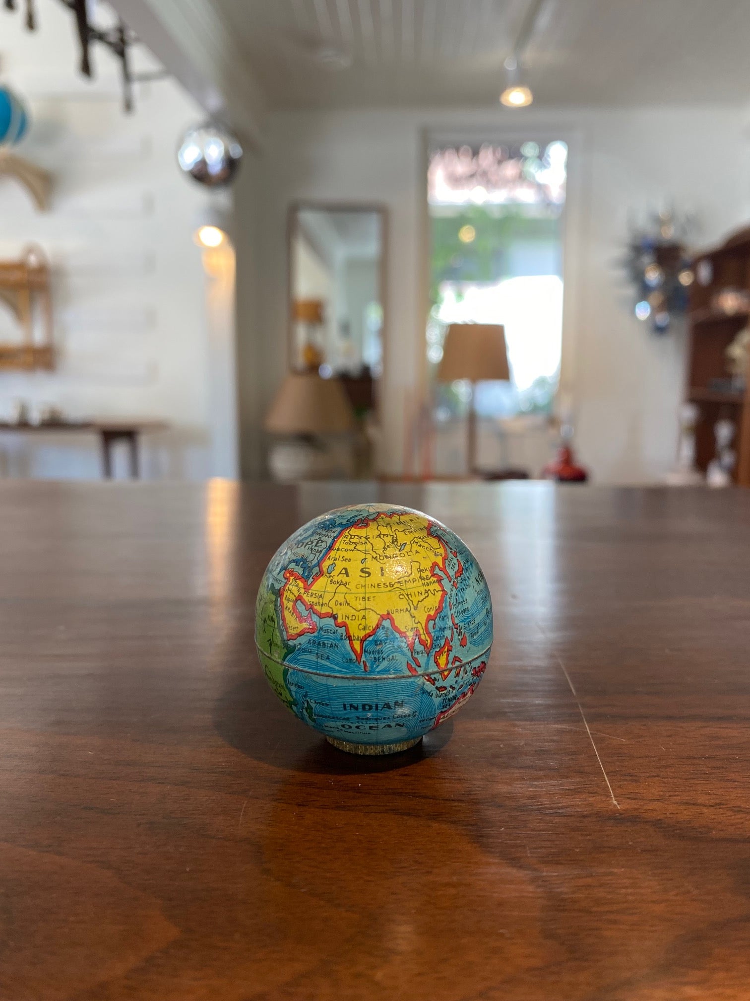 Vintage German Tin Globe Pencil Sharpener