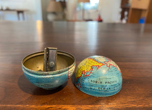 Vintage German Tin Globe Pencil Sharpener