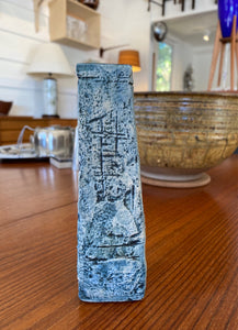 Second side of Penny Black Troika Tapered "Coffin" Vase- Cook Street Vintage
