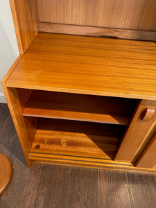 Bottom left cabinet of MCM Teak Hutch by Domino Mobler- Cook Street Vintage