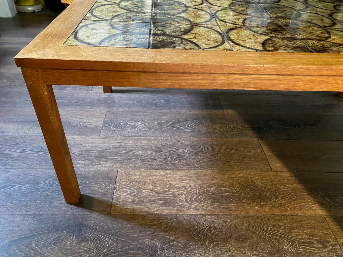 MCM Teak Coffee Table with Inlaid Tile – Cook Street Vintage