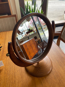 Scandinavian Teak Table Top Mirror