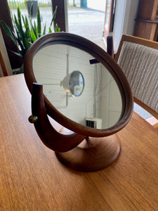 Scandinavian Teak Table Top Mirror