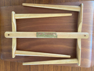 Gorgeous vintage breakfast tray with elegant tapered folding legs. "The Mayfold" made in England by Paragon- Cook Street Vintage
