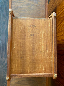 Bottom of Vintage EIN Teak Storage Box with Tambour Door- Cook Street Vintage