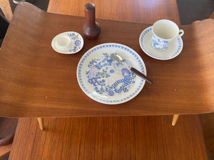 Gorgeous vintage breakfast tray with elegant tapered folding legs. "The Mayfold" made in England by Paragon- Cook Street Vintage