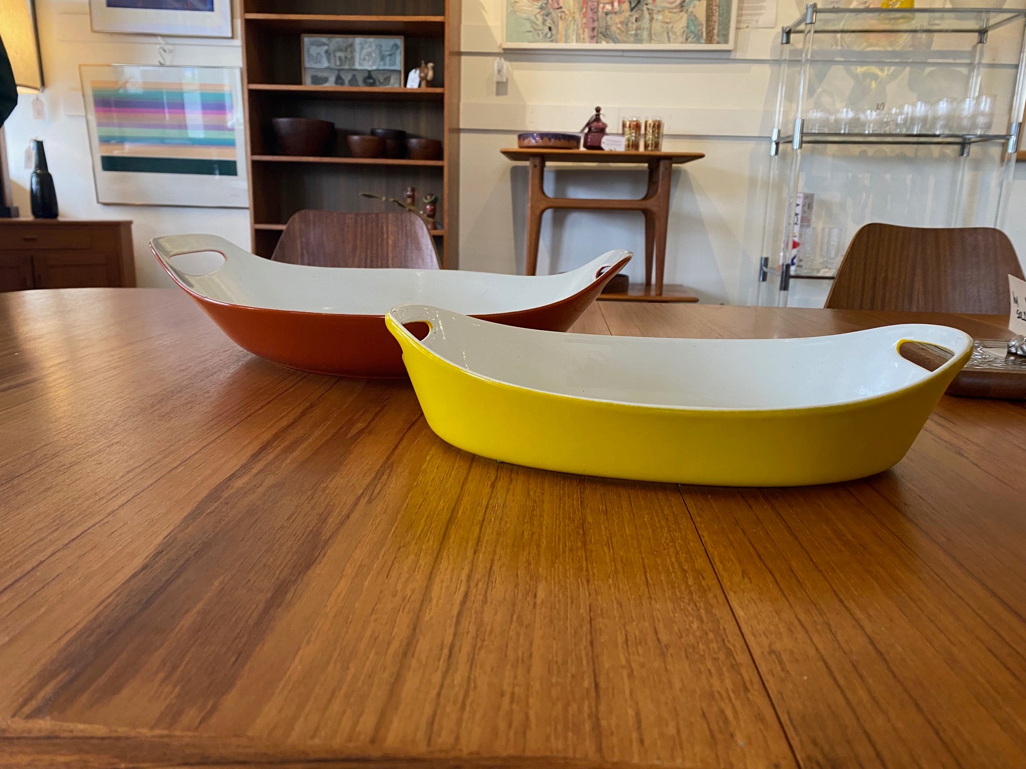 Small Michael Lax Yellow Copco Casserole
