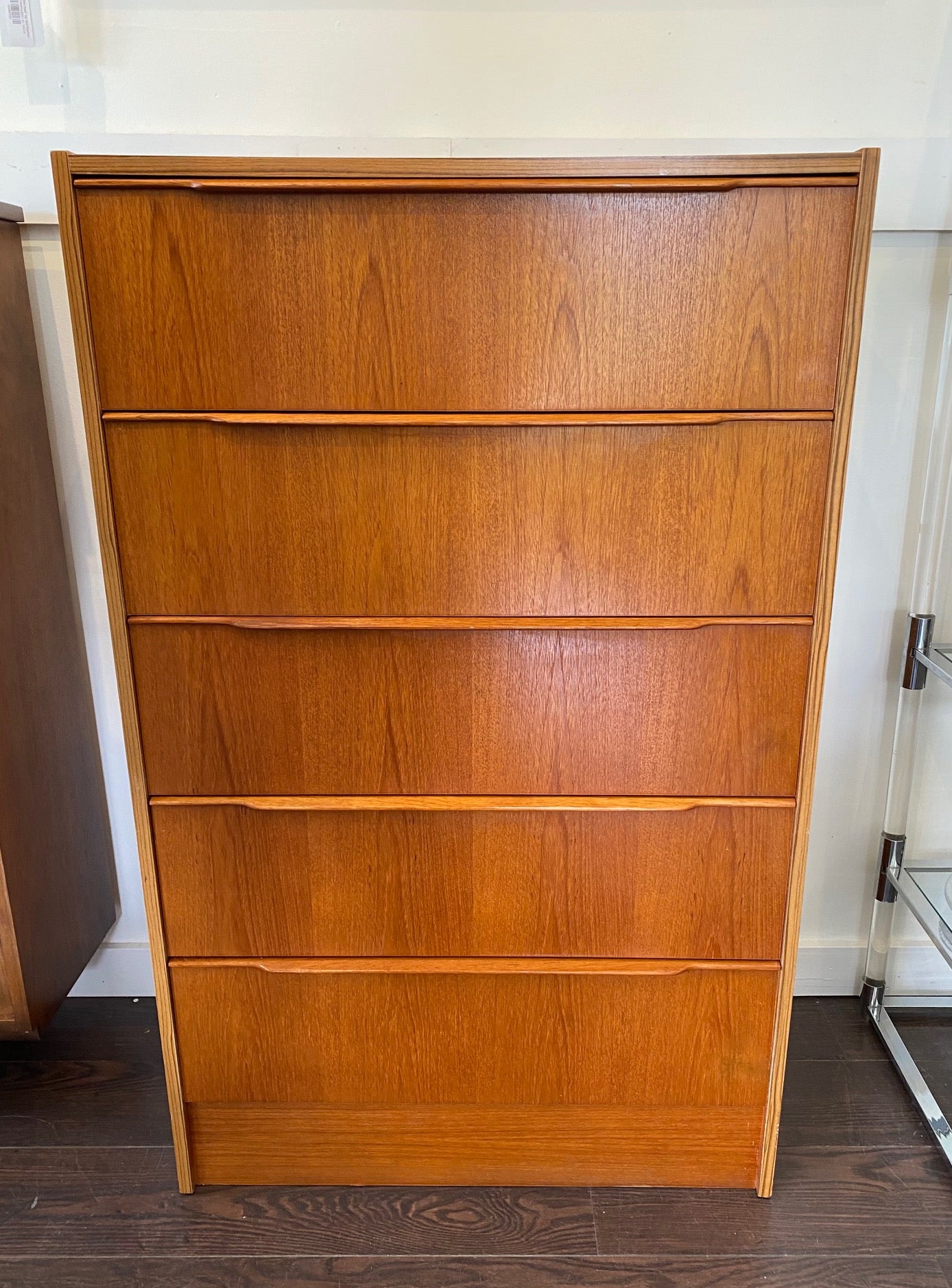 Vintage Steens Teak Five Drawer Dresser