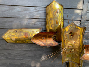 Stunning MCM brutalist metal wall sculpture by Canadian artist Jara Kasik- Cook Street Vintage