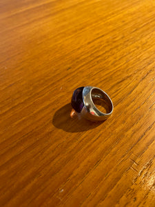 Purple and Silver ring, size 8
