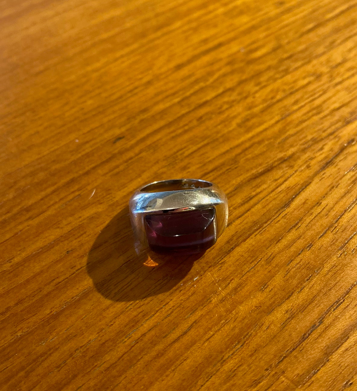 Purple and Silver ring, size 8
