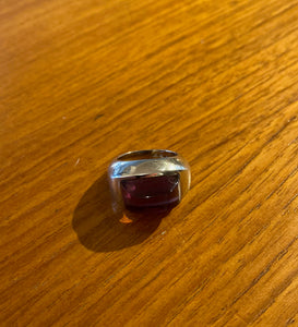 Purple and Silver ring, size 8