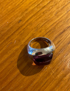 Purple and Silver ring, size 8