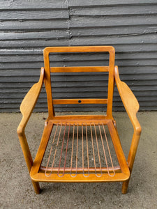 MCM lounge chair designed by&nbsp;Tove &amp; Edvard Kindt - Larsen for France &amp; Daverkosen. Newly upholstered in black tweed. Made in Denmark- Cook Street Vintage