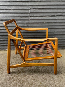 MCM lounge chair designed by&nbsp;Tove &amp; Edvard Kindt - Larsen for France &amp; Daverkosen. Newly upholstered in black tweed. Made in Denmark- Cook Street Vintage
