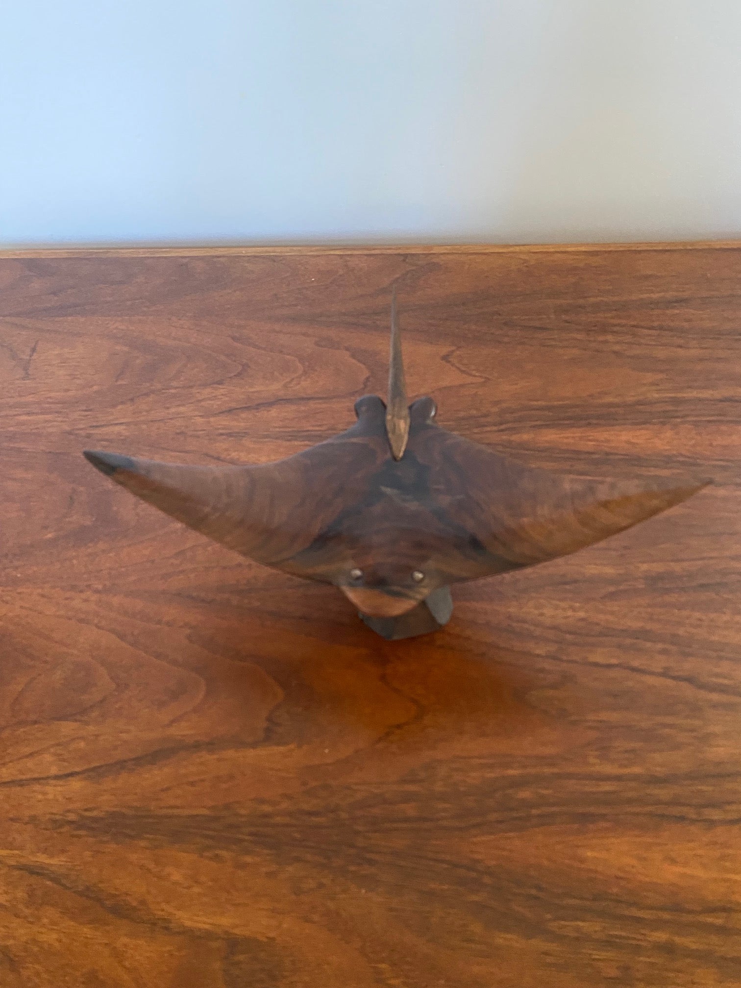 Rosewood Manta Ray on Stand
