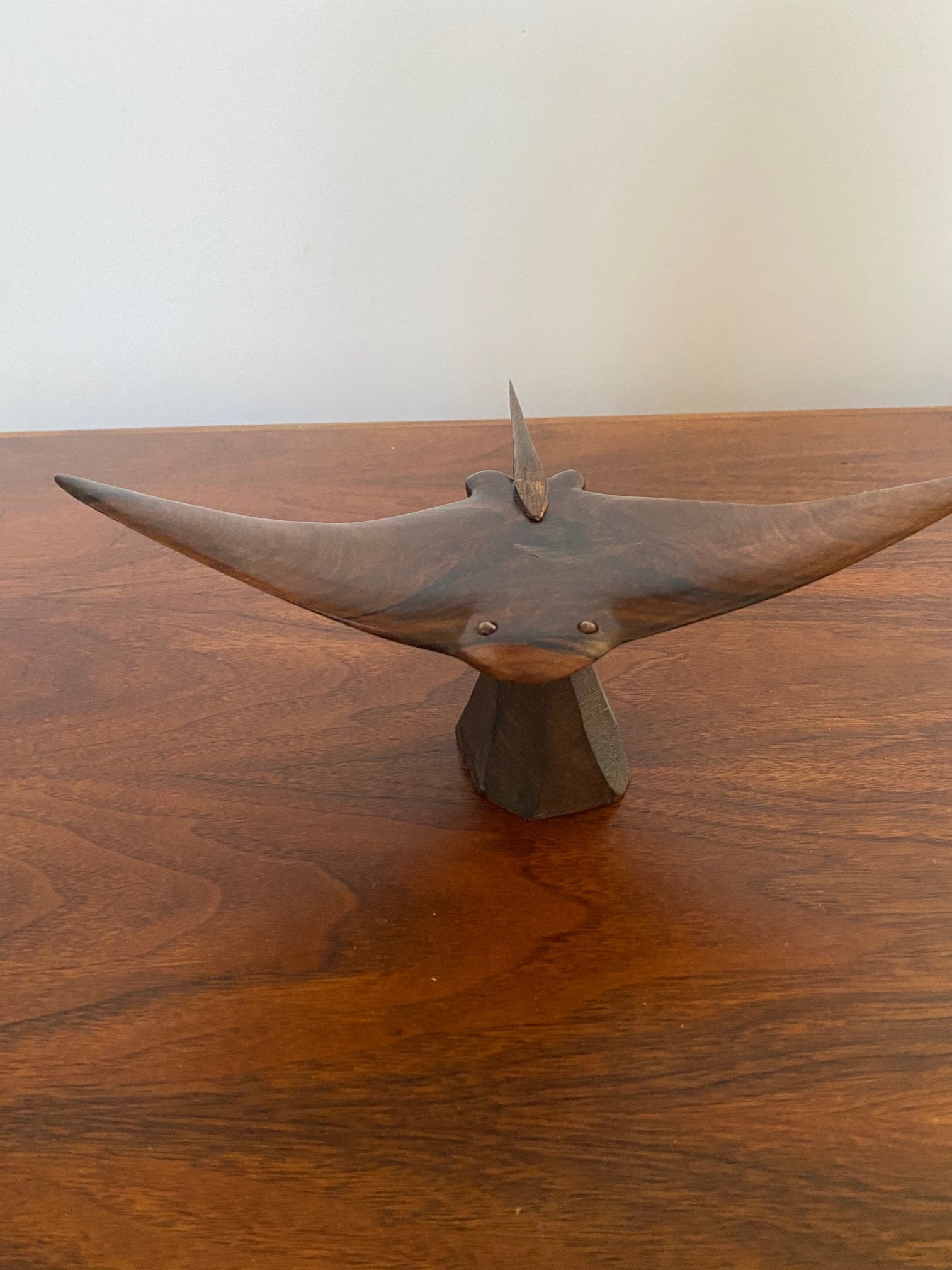Rosewood Manta Ray on Stand