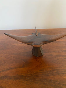 Rosewood Manta Ray on Stand