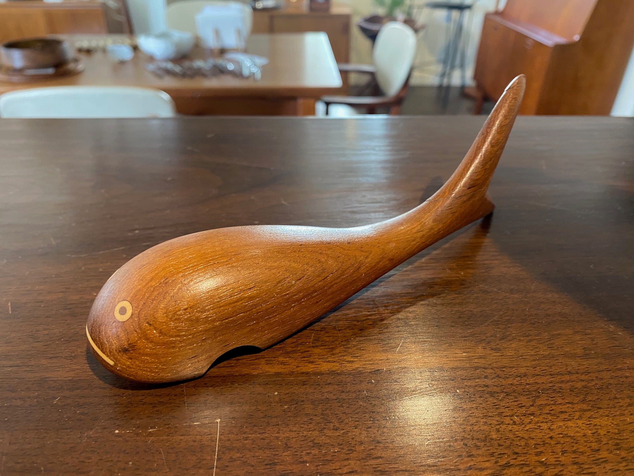 Vintage Teak Whale Can Opener