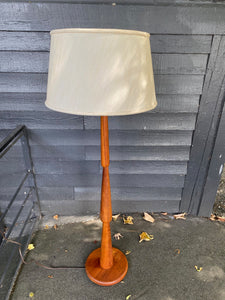 Beautiful MCM Teak Teardrop Floor Lamp
