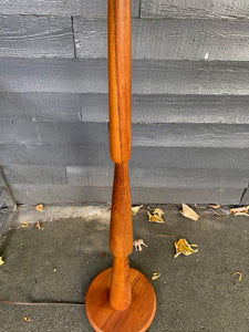 Beautiful MCM Teak Teardrop Floor Lamp