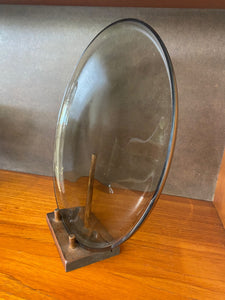 Large Smoke Glass Cake plate/ Platter