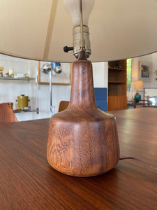 MCM Bottle Shape Teak Table lamp