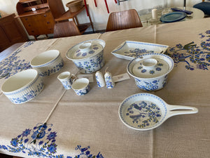 Turi Gramstad Oliver Lotte Design Table Cloth with some of our Fijjgo Flint Lotte design dishes- Cook Street Vintage