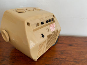 Back and side of Vintage Panasonic FM-AM Band Electronic Digital Clock Radio. Panasonic Model no. RC-55. Made in Japan- Cook Street Vintage