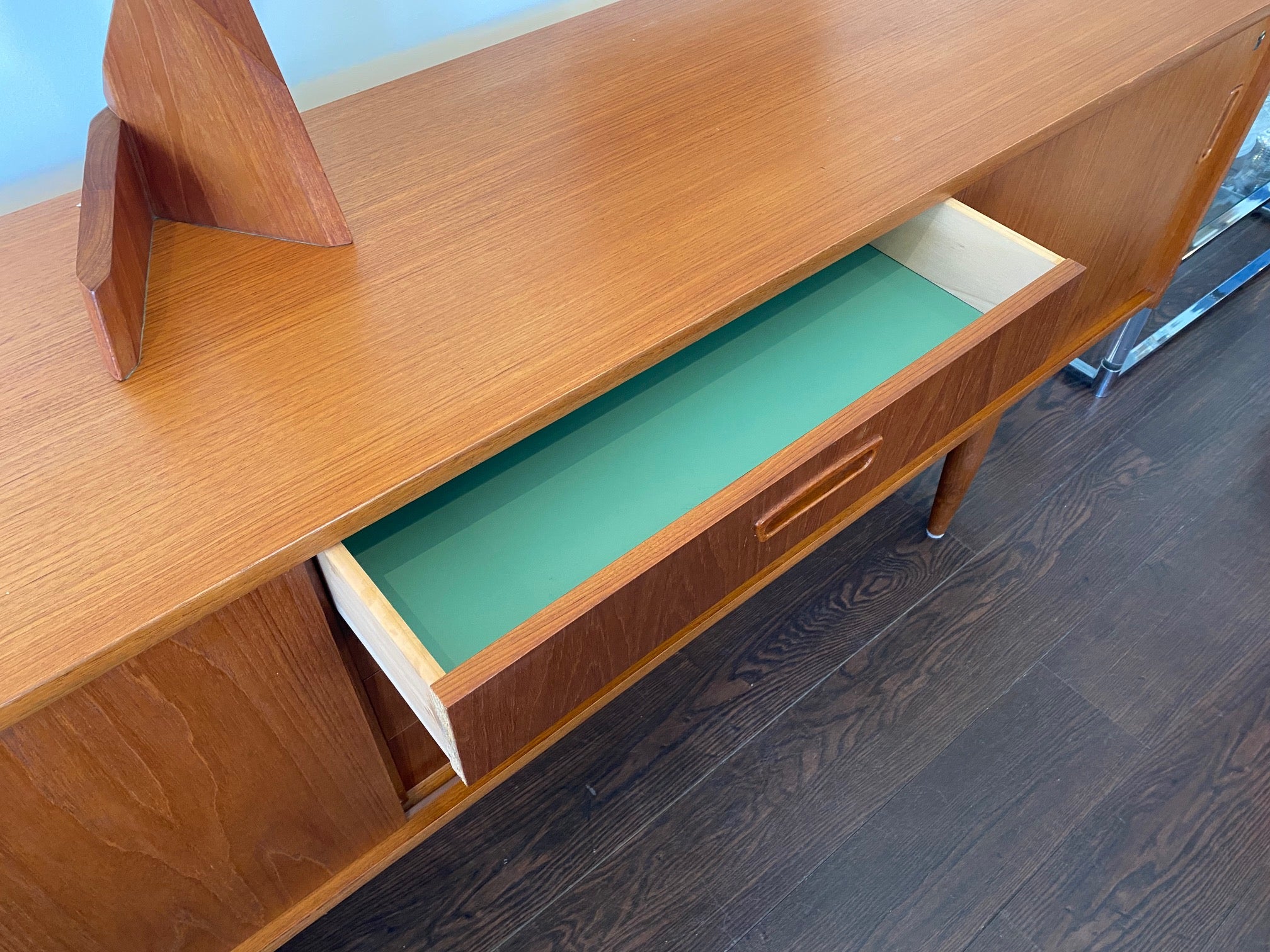 Mid-century Teak Sideboard with Centre Drawers