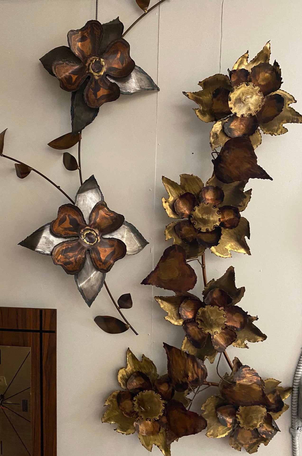 two peices of Brutalist metal art- Cook Street Vintage