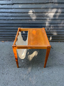 Teak Magazine Table with Canvas Sling