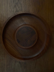 Round Dansk JHQ Teak Tray 11"D