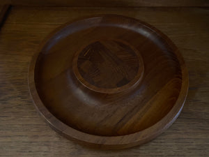 Round Dansk JHQ Teak Tray 11"D