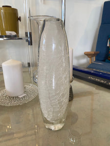 Heavy Crackle Sommerso Vase