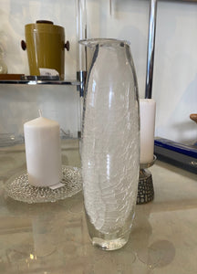 Heavy Crackle Sommerso Vase