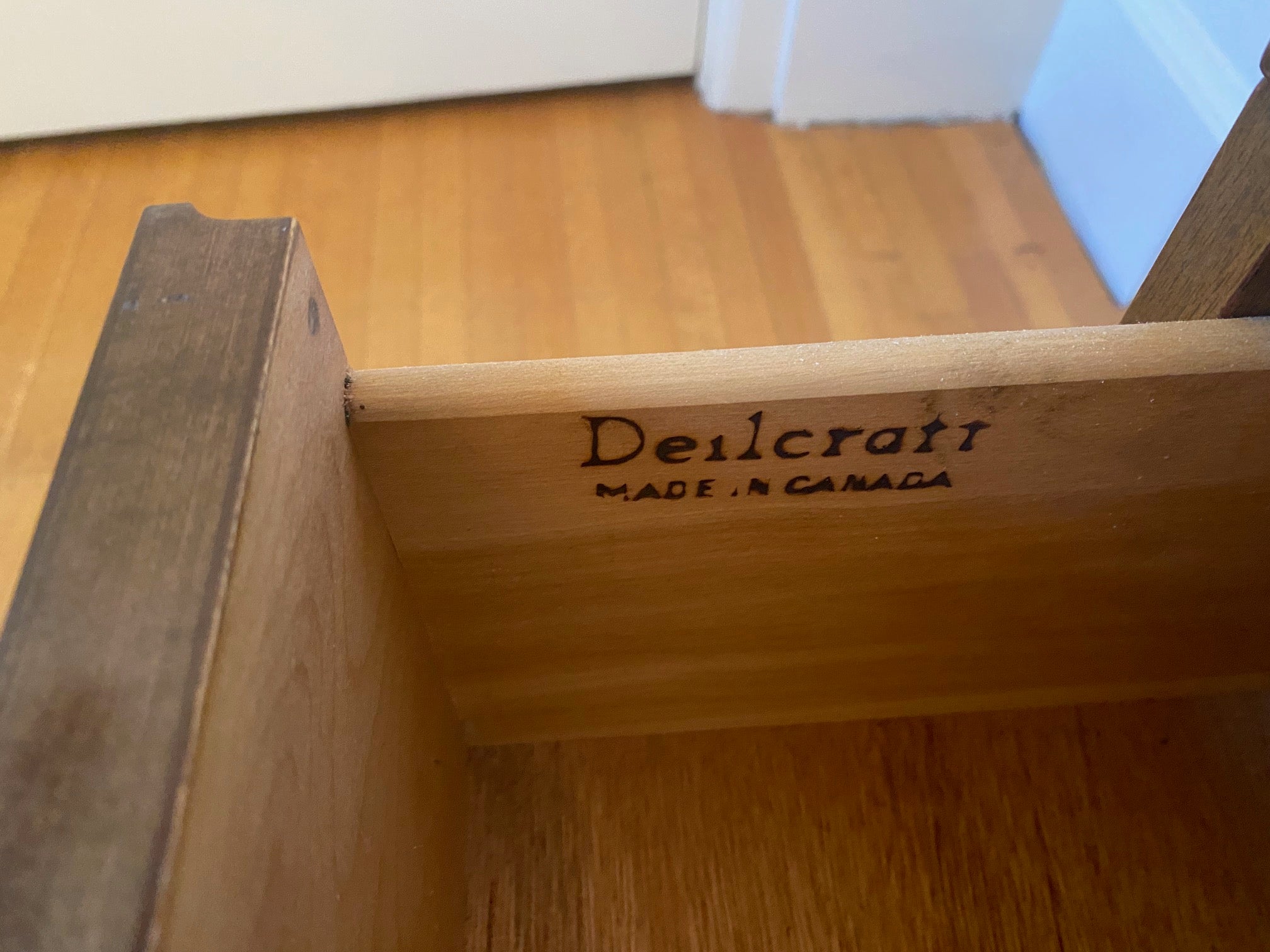 Small Vintage Walnut Night Table