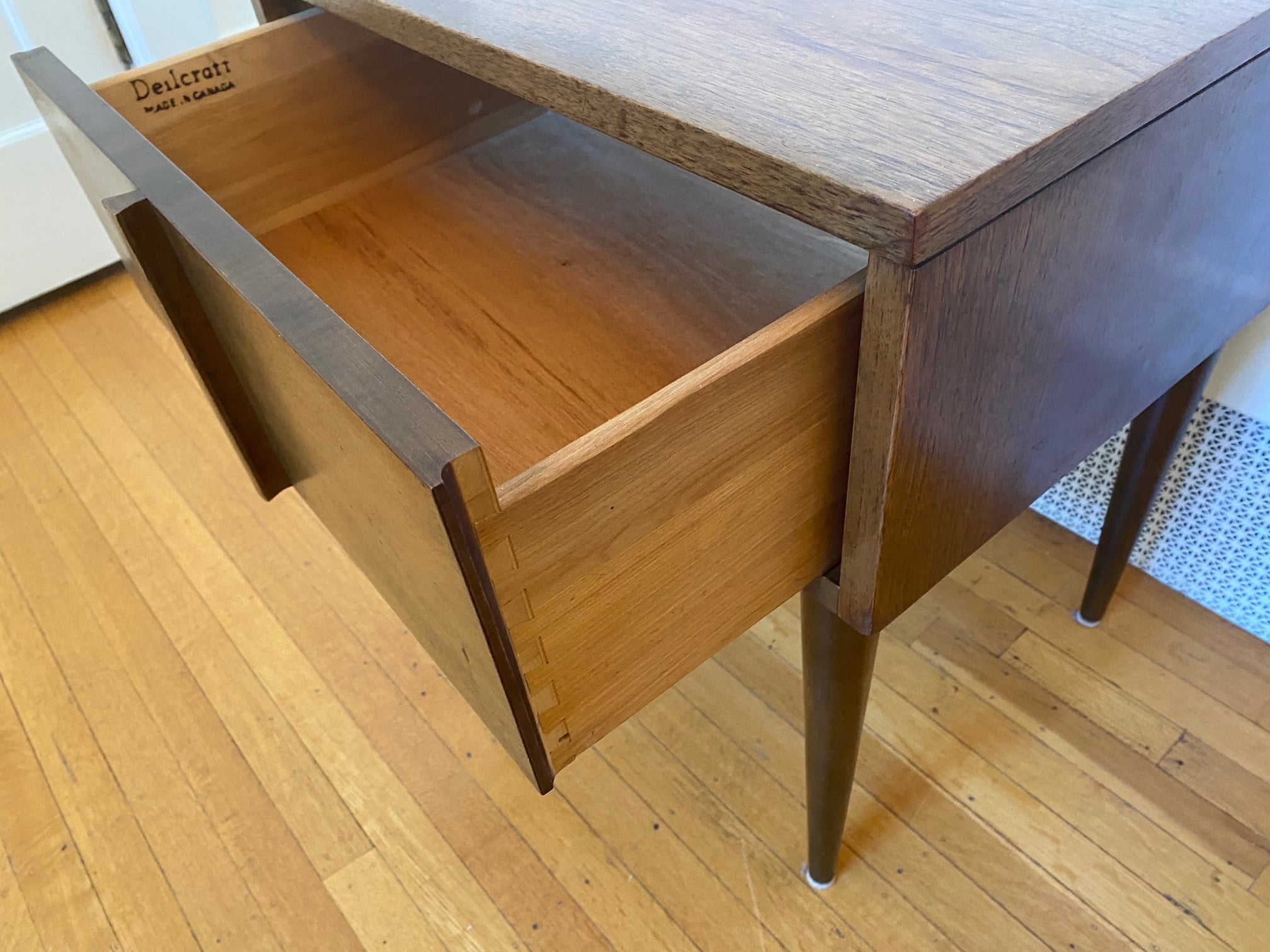 Small Vintage Walnut Night Table