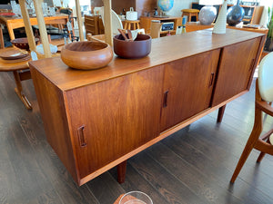 Vintage Teak Credenza with Sliding Doors