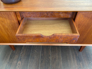 Vintage Teak Credenza with Sliding Doors