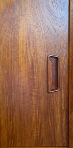 Vintage Teak Credenza with Sliding Doors