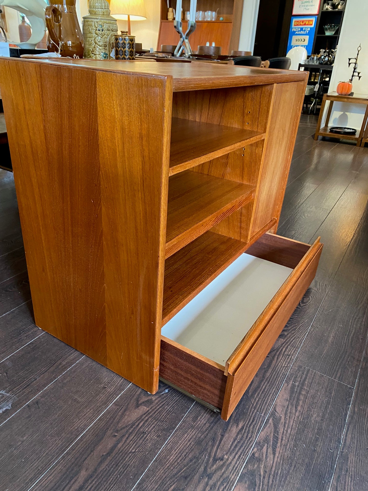 Vintage Teak Entertainment Unit Stereo Cabinet- Cook Street Vintage