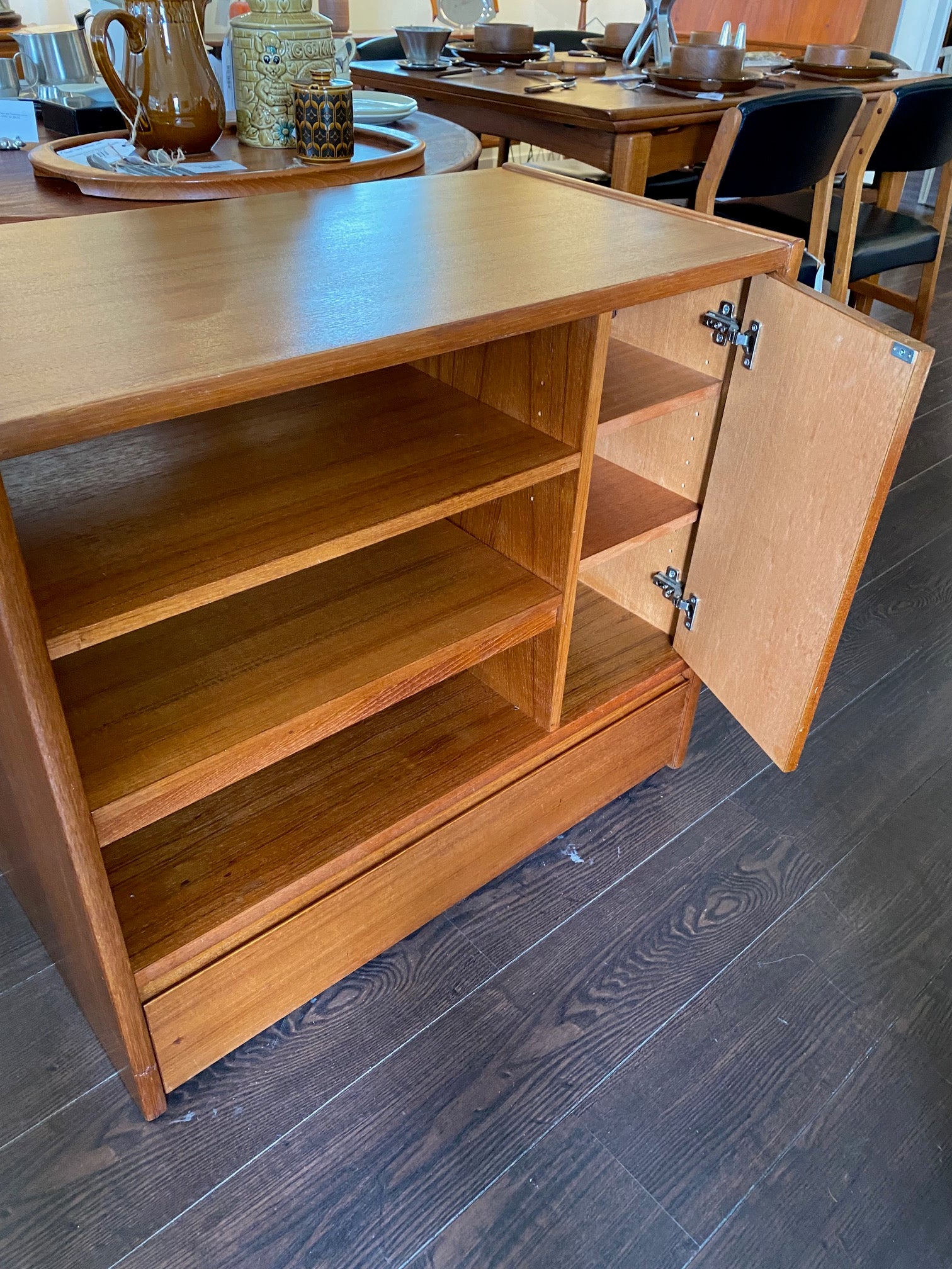 Vintage Teak Entertainment Unit Stereo Cabinet- Cook Street Vintage