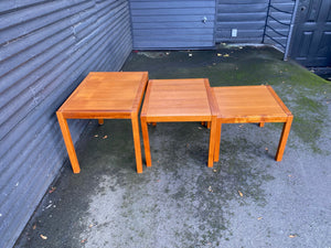 Set of 3 Danish Teak Nesting Tables. Made in Denmark- Cook Street Vintage
