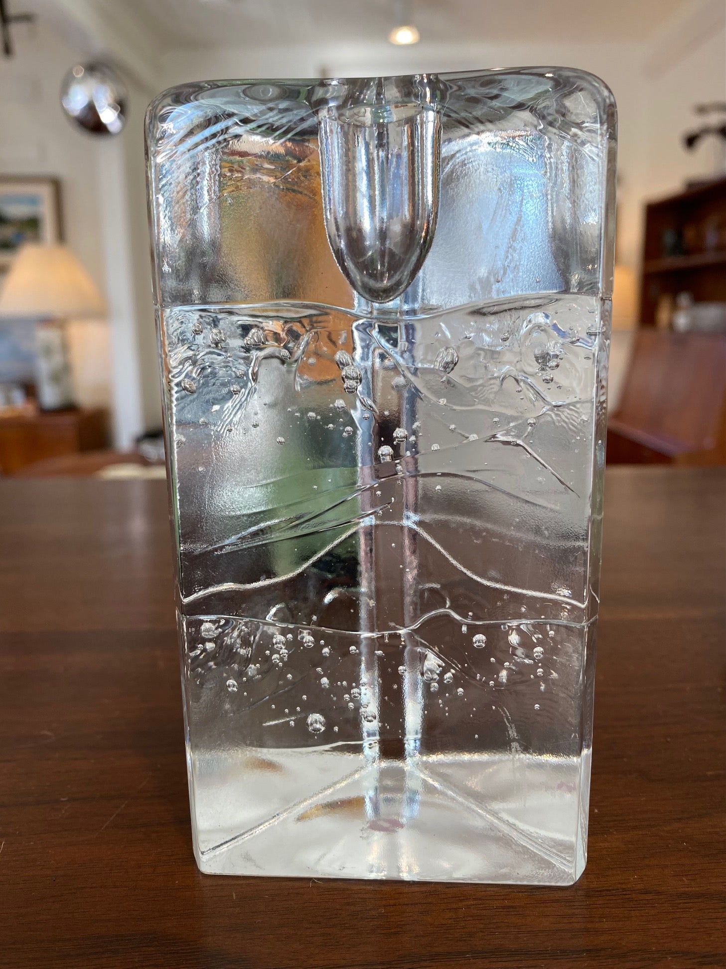 Arkipelago glass candle holder designed by Timo Sarpaneva for iittala- Cook Street Vintage.