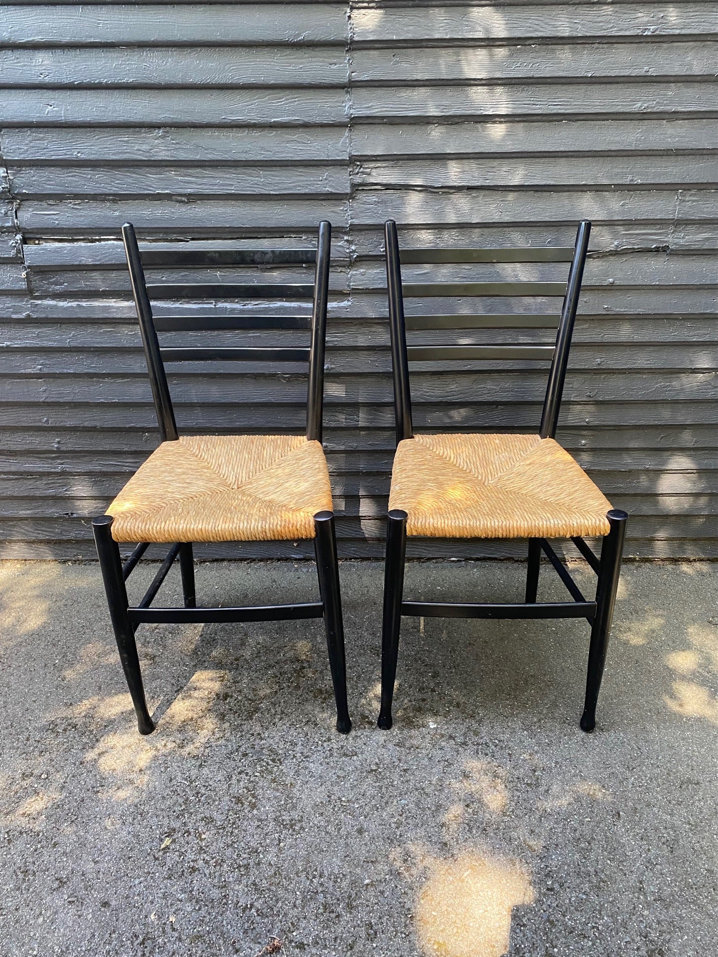 Vintage Italian Ladder Back Chairs
