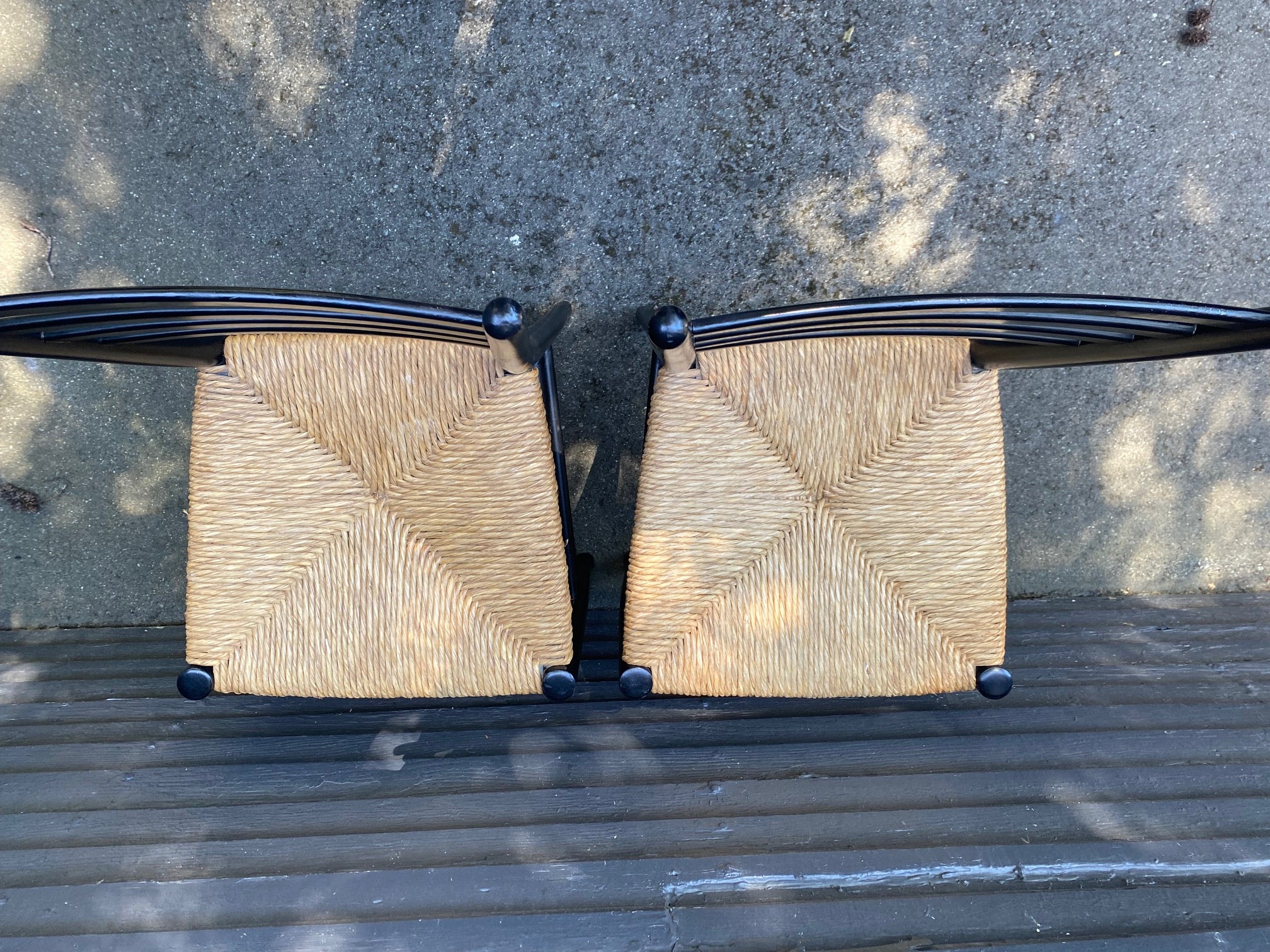 Vintage Italian Ladder Back Chairs