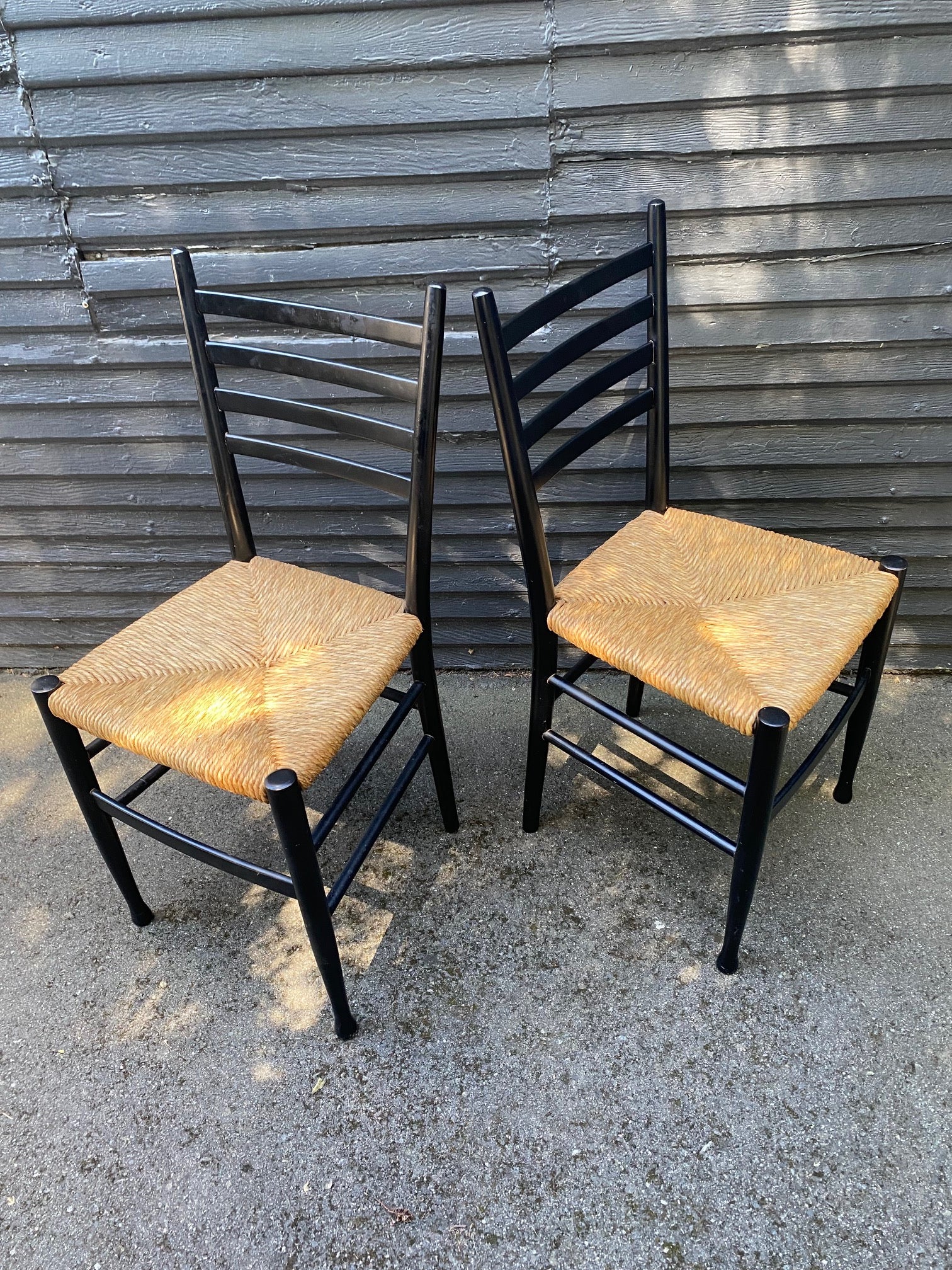 Vintage Italian Ladder Back Chairs