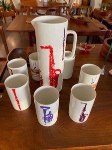 Thomas Germany Ceramic Jazz Musician Set with 6 cups